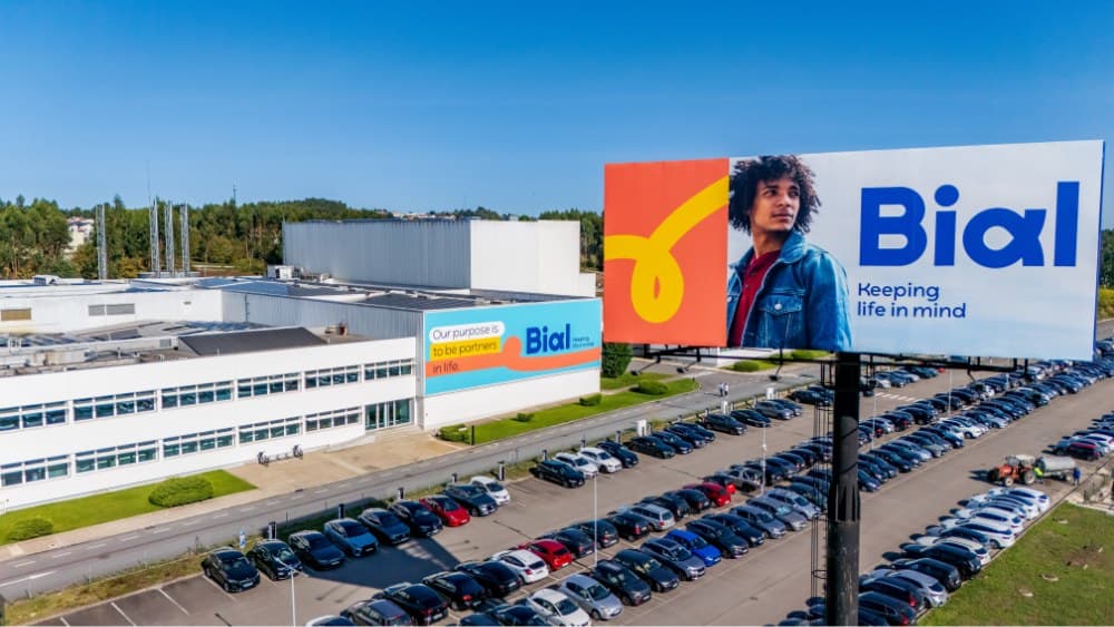 Aerial view of the Bial campus in Portugal